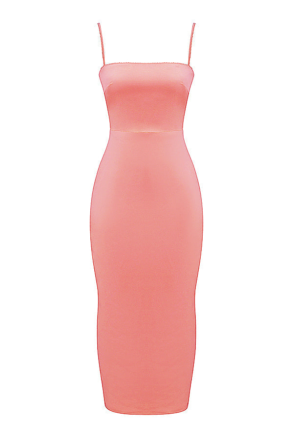 Sukienka maxi w kolorze kremowym, vintage