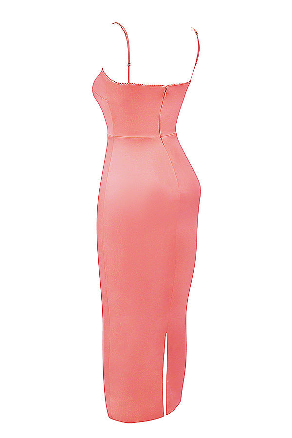 Sukienka maxi w kolorze kremowym, vintage