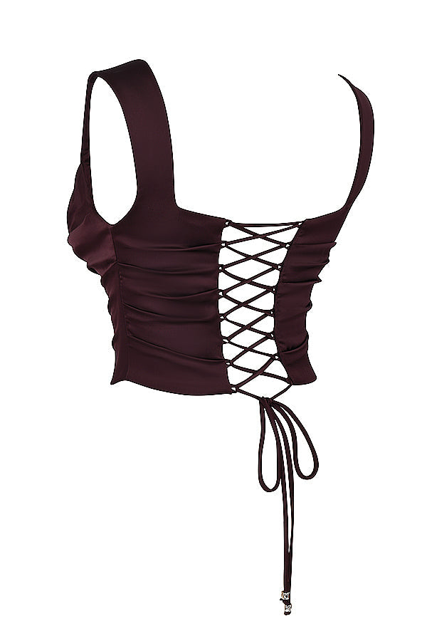 Bogaty komplet gorset i maxi spódnica