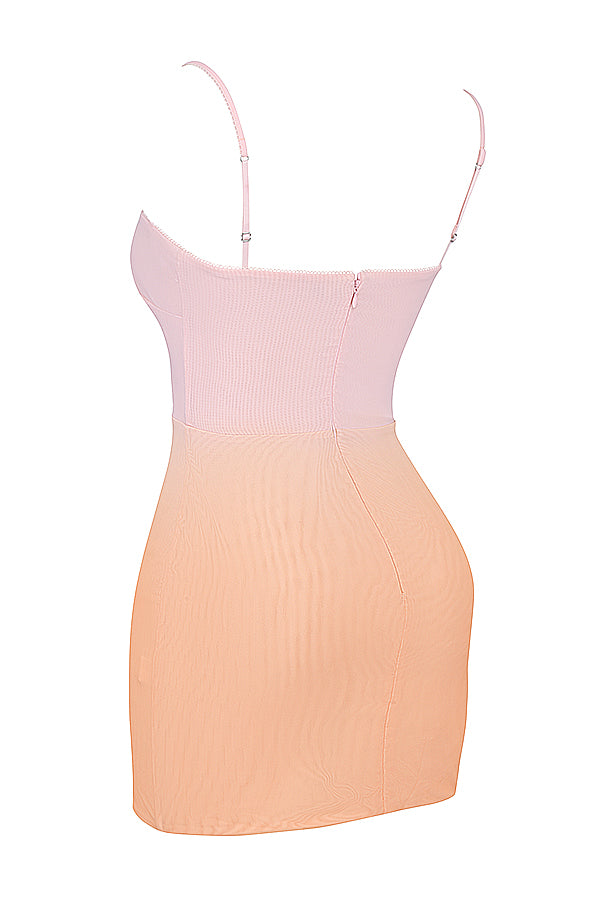 Sukienka mini w kolorze ombre
