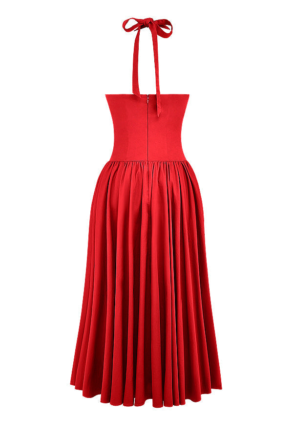 Sukienka midi typu halter