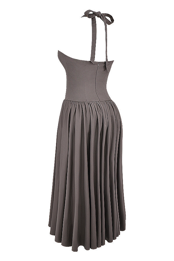 Sukienka midi typu halter