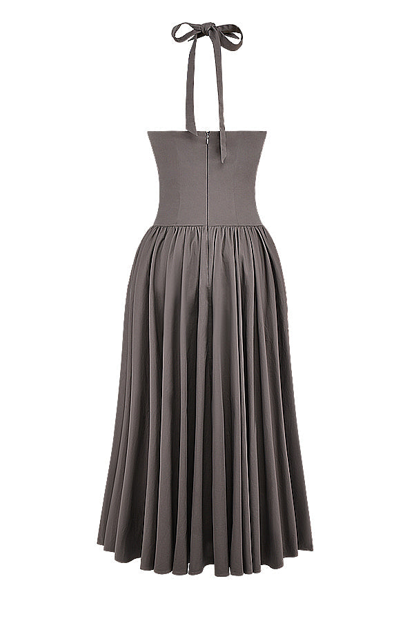 Sukienka midi typu halter