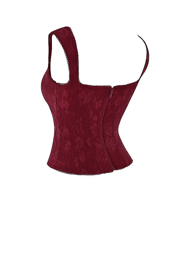 Gorset w kwiaty Merlot