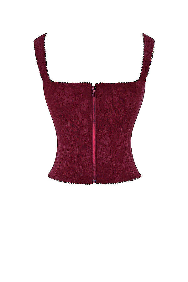 Gorset w kwiaty Merlot