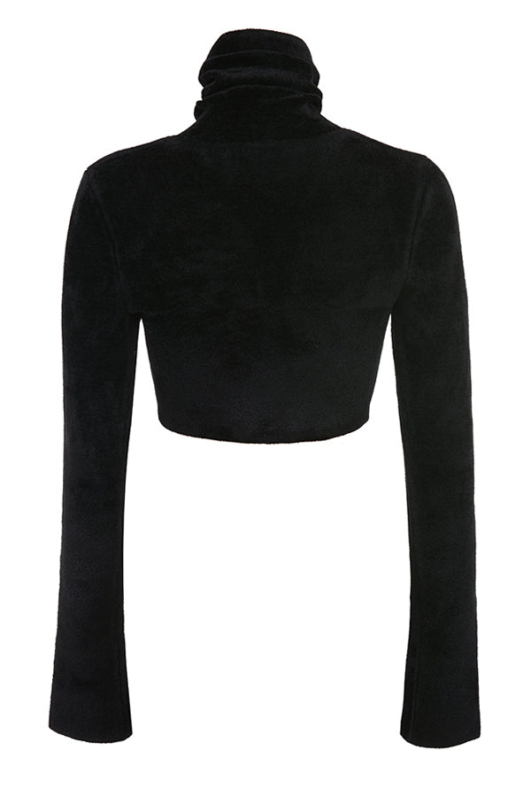 Krótki top szenilowy z maxi rok