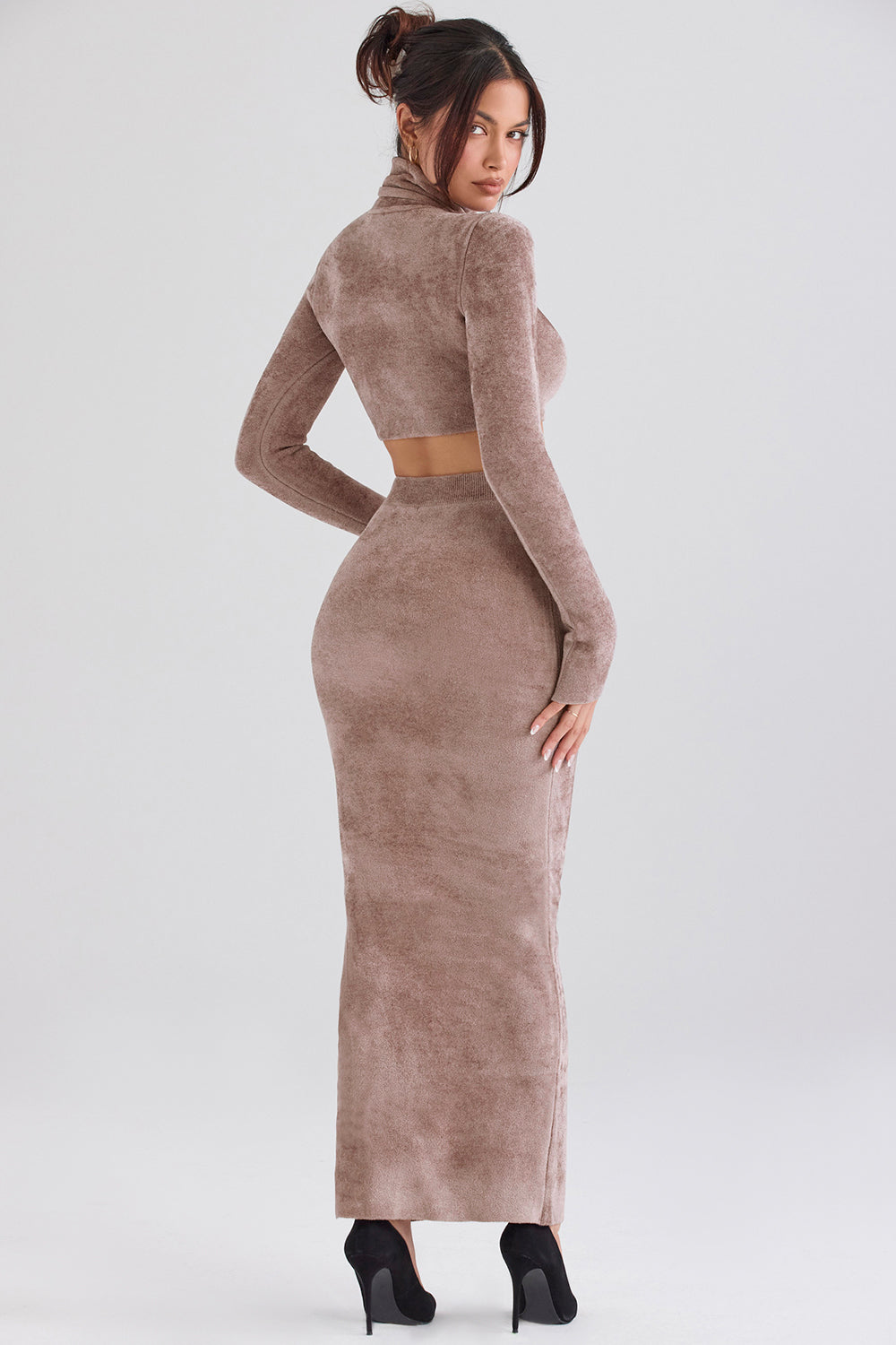 Krótki top szenilowy z maxi rok