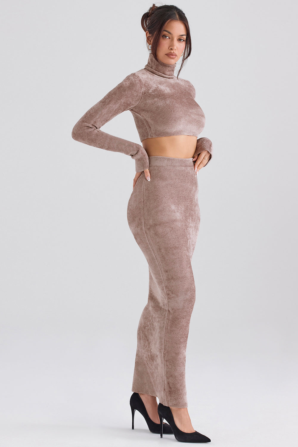 Krótki top szenilowy z maxi rok
