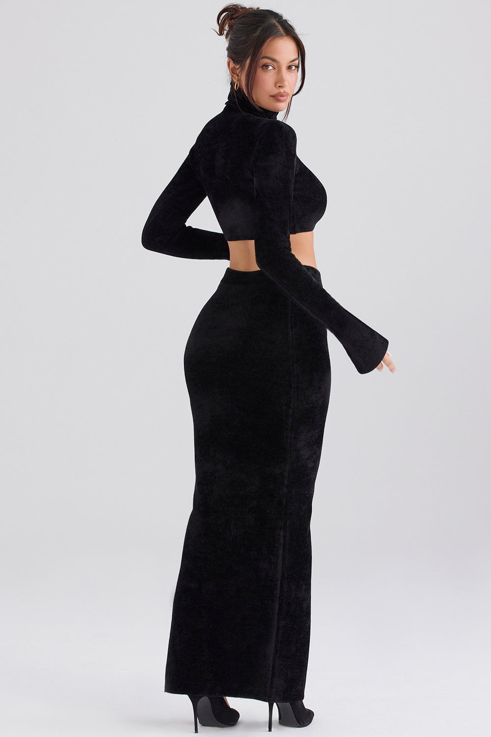 Krótki top szenilowy z maxi rok