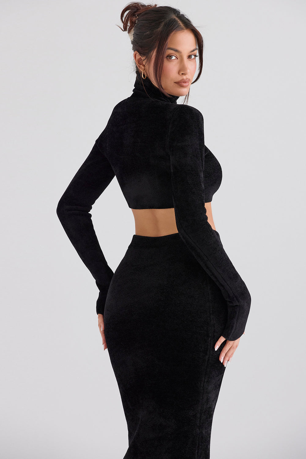 Krótki top szenilowy z maxi rok