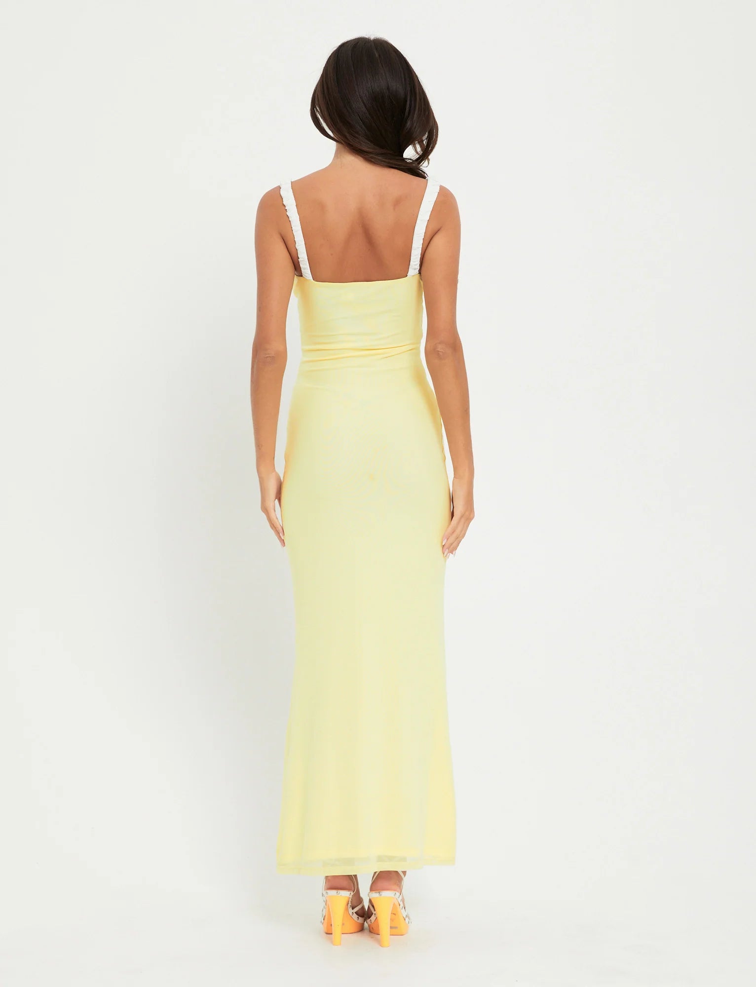Sukienka maxi Bodycon z dekoltem w serek