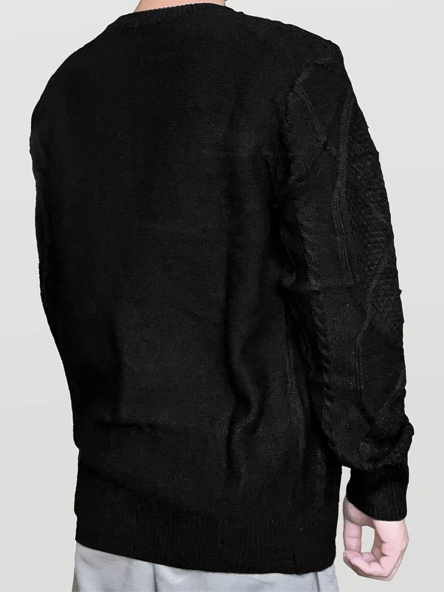 dzianinowy sweter z podszewką