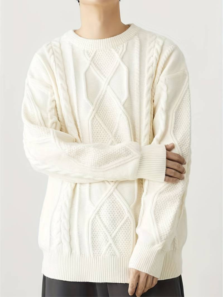 dzianinowy sweter z podszewką