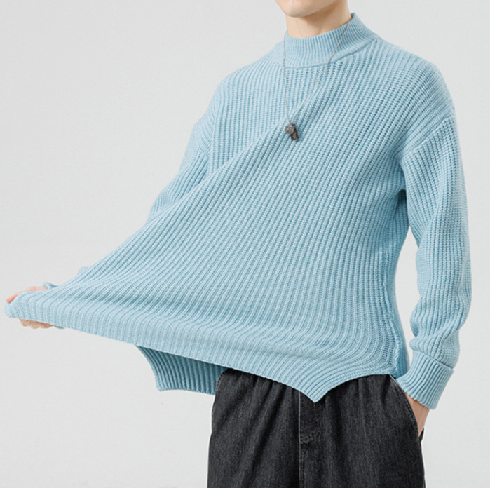 Dzianinowy sweter z wysokim koęnierzem