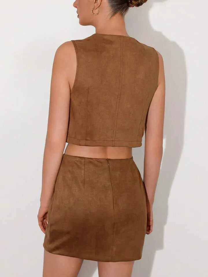 Top i spódnica w stylu western cowgirl