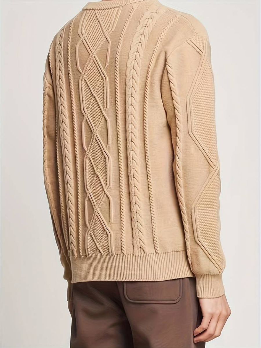 dzianinowy sweter z podszewką