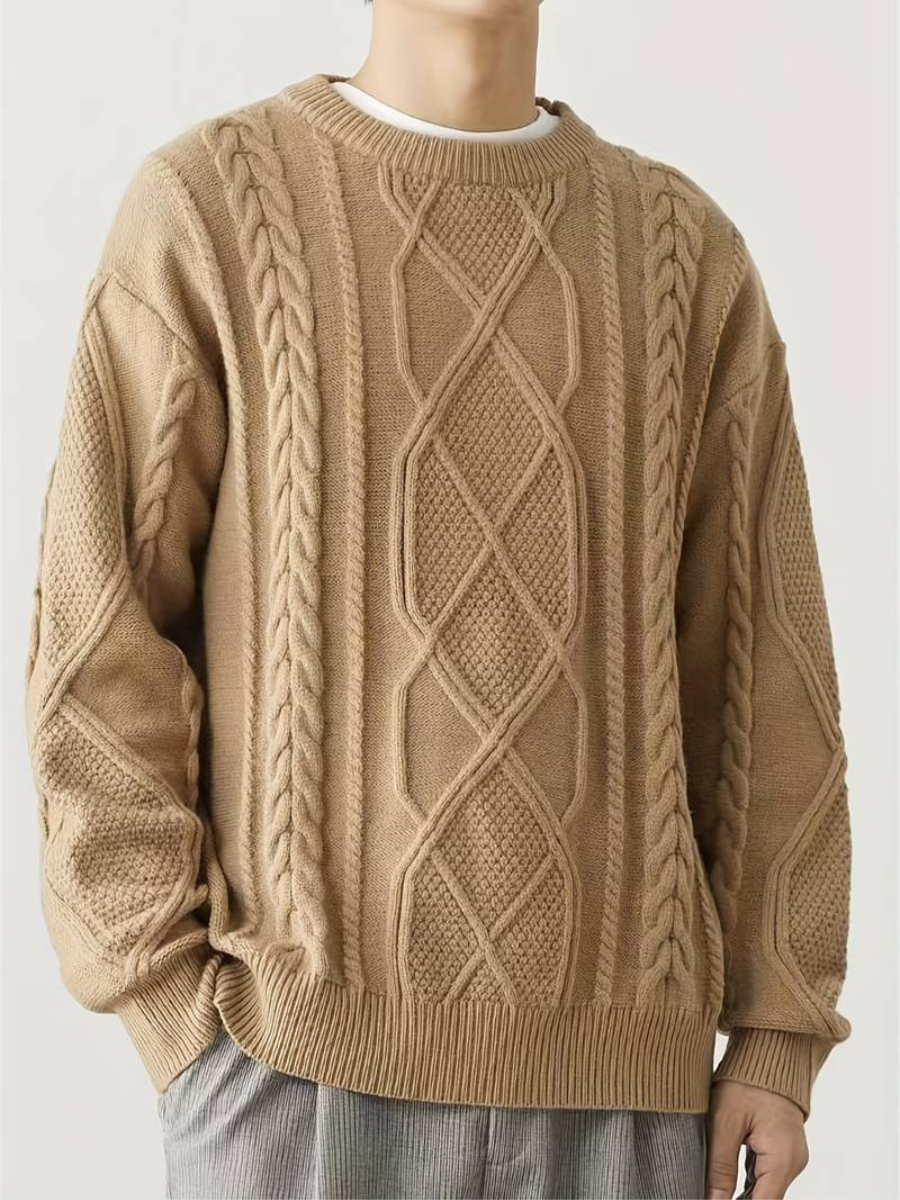 dzianinowy sweter z podszewką