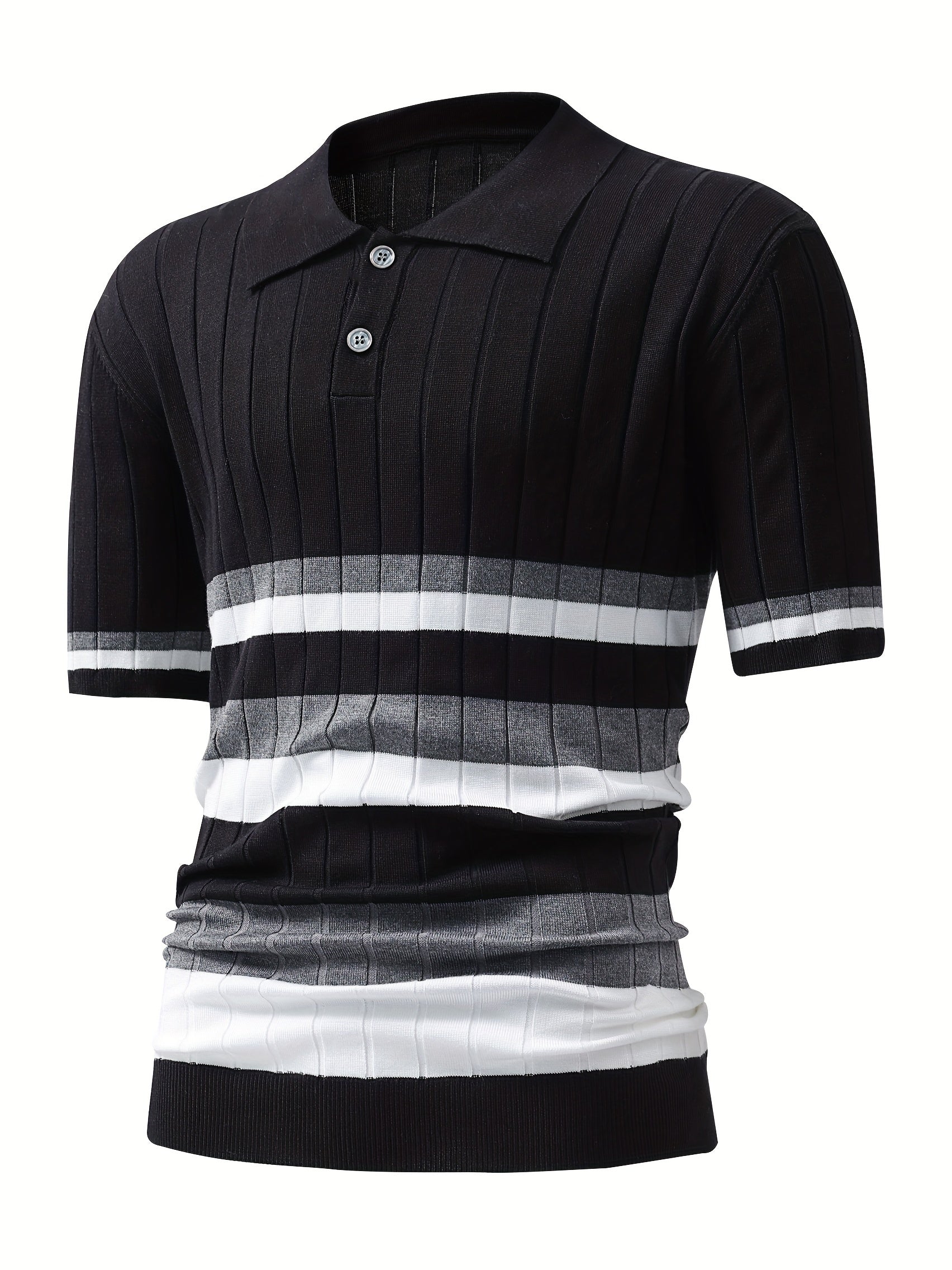 Elegancka koszulka polo z wzorem w paski