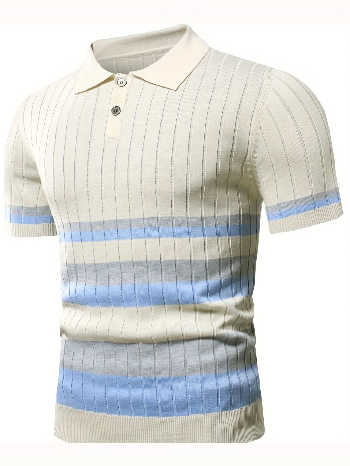 Elegancka koszulka polo z wzorem w paski