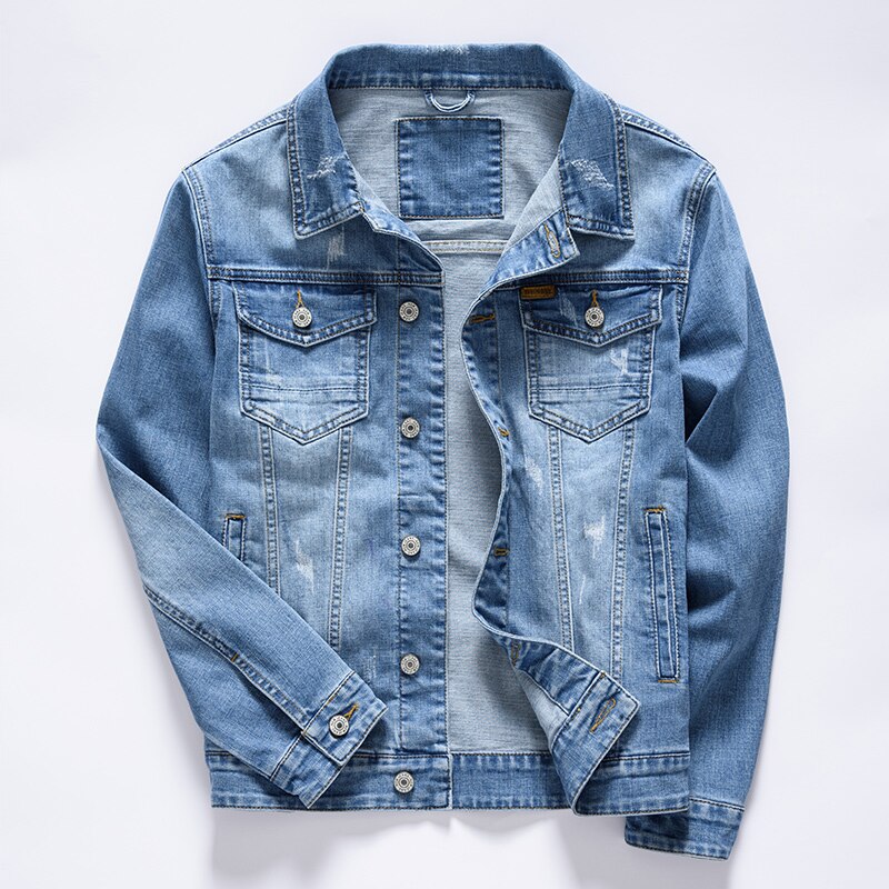 Mêskie kurtki jeansowe w klasycznym stylu vintage