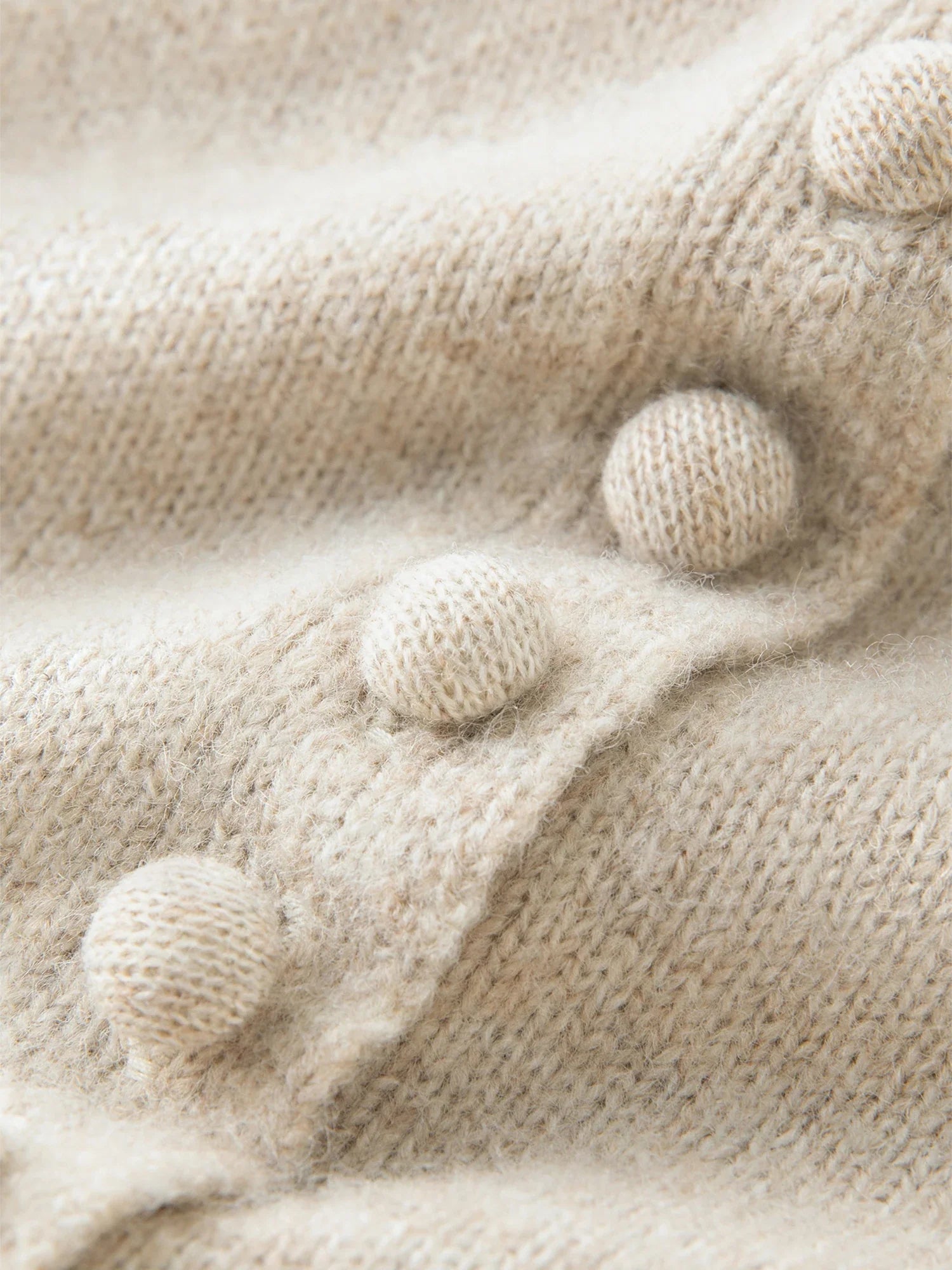 Kardigan z dzianiny mieszanej z wełnianymi guzikami