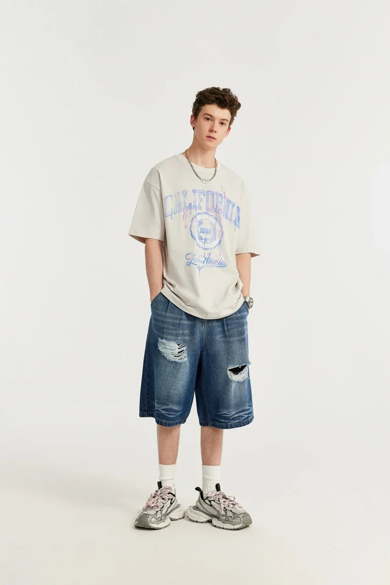 T-shirt w stylu vintage, tie-dye