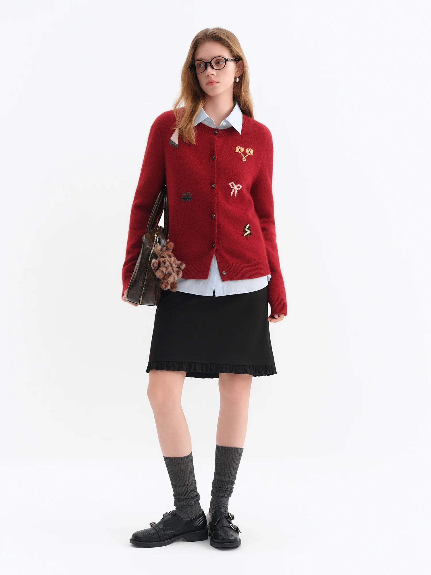 Spódnica z falbankami w kolorze czarnym