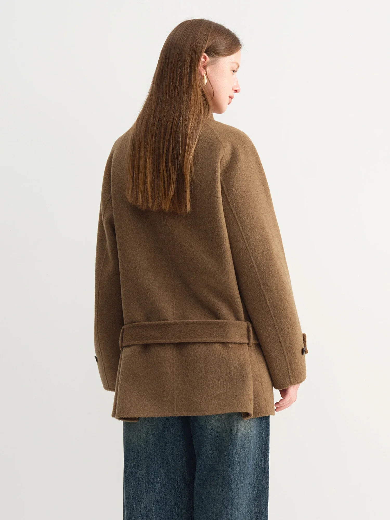 Dwustronny wełniany płaszcz mały