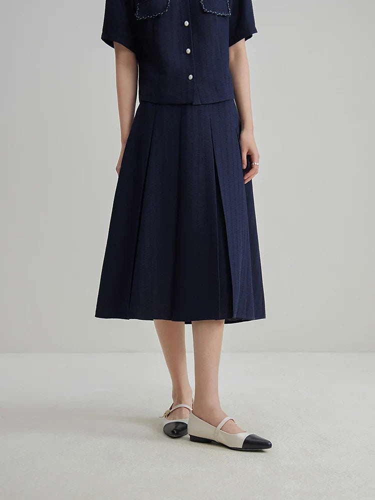 Elegancki klasyczny komplet top i spódnica