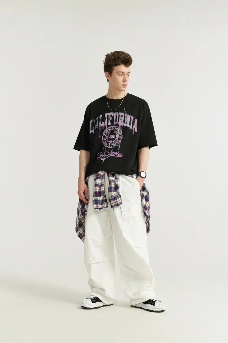 T-shirt w stylu vintage, tie-dye