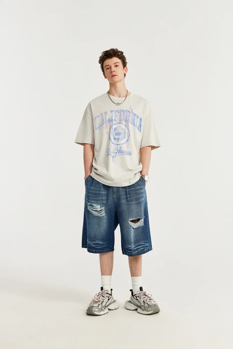 T-shirt w stylu vintage, tie-dye