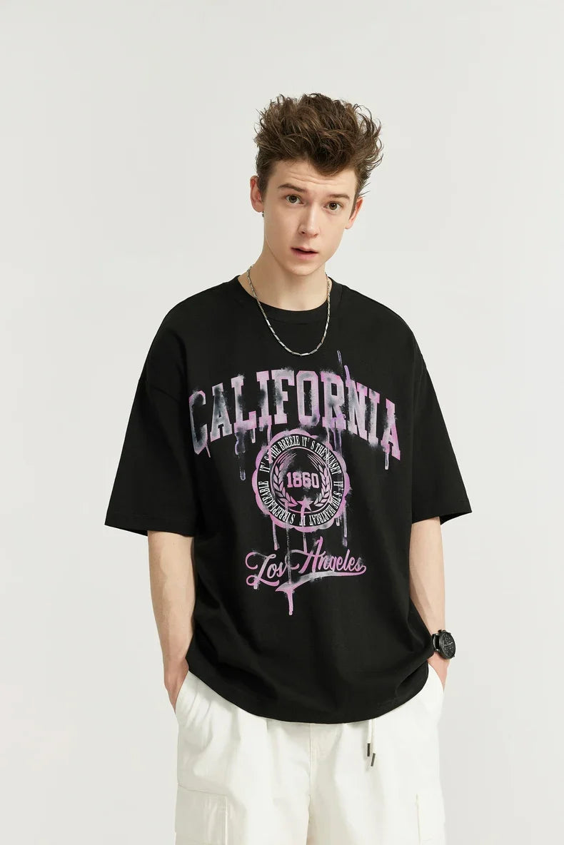 T-shirt w stylu vintage, tie-dye