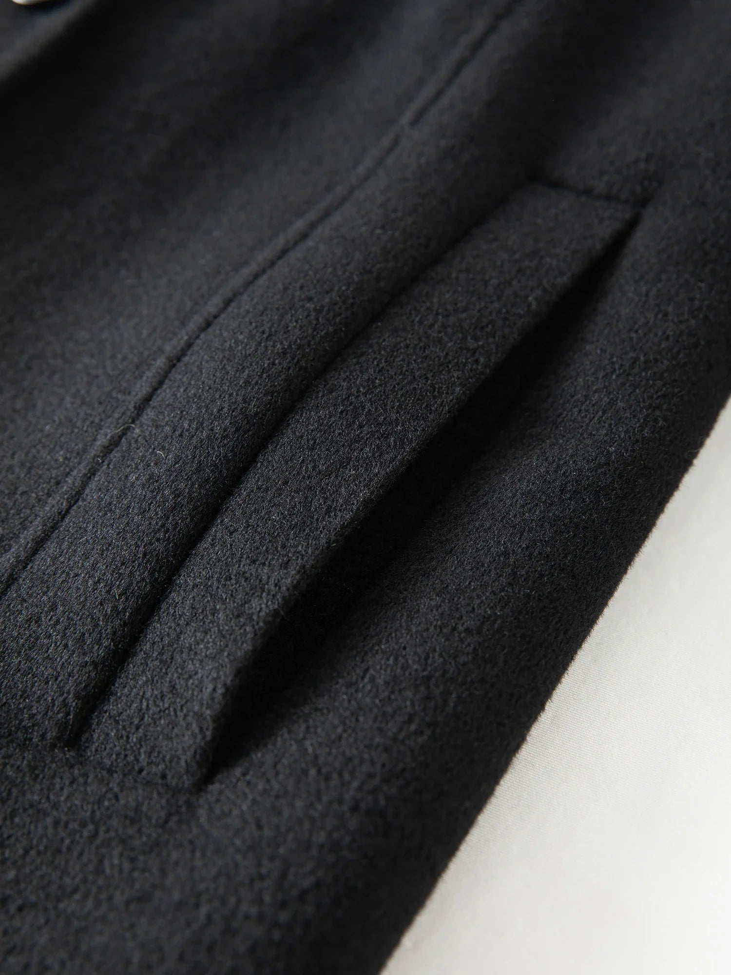 Wełniany płaszcz dwustronny długi