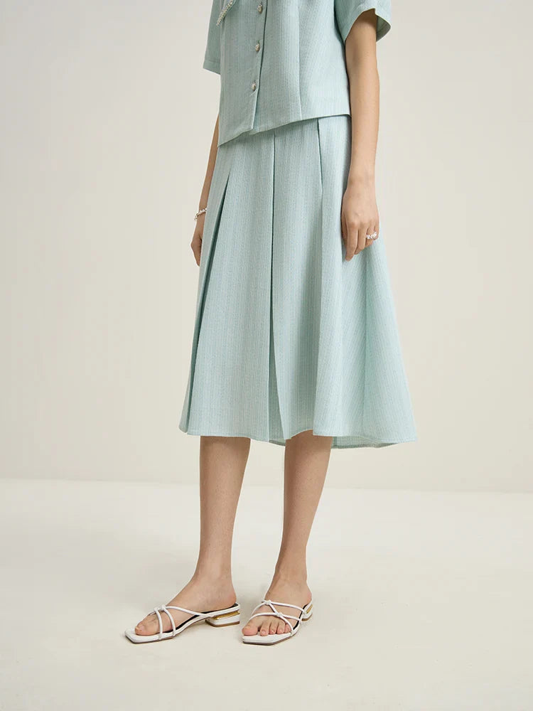 Elegancki klasyczny komplet top i spódnica