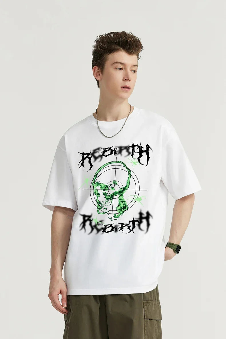 T-shirt z nadrukiem czaszki