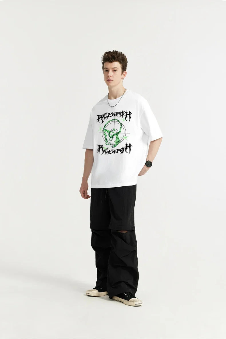 T-shirt z nadrukiem czaszki