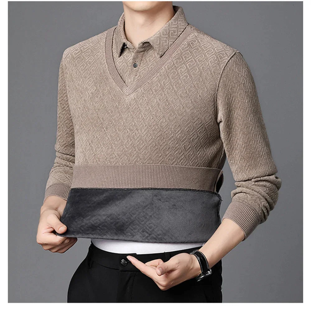 Dwuczêœciowy sweter z dzianiny