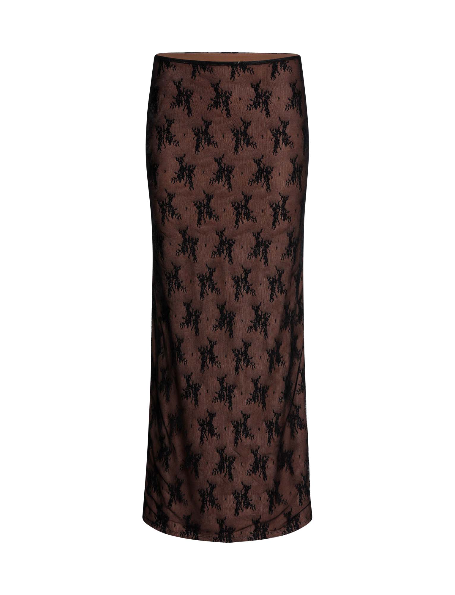 Elegancki póęprzezroczysty top ze spódnicą
