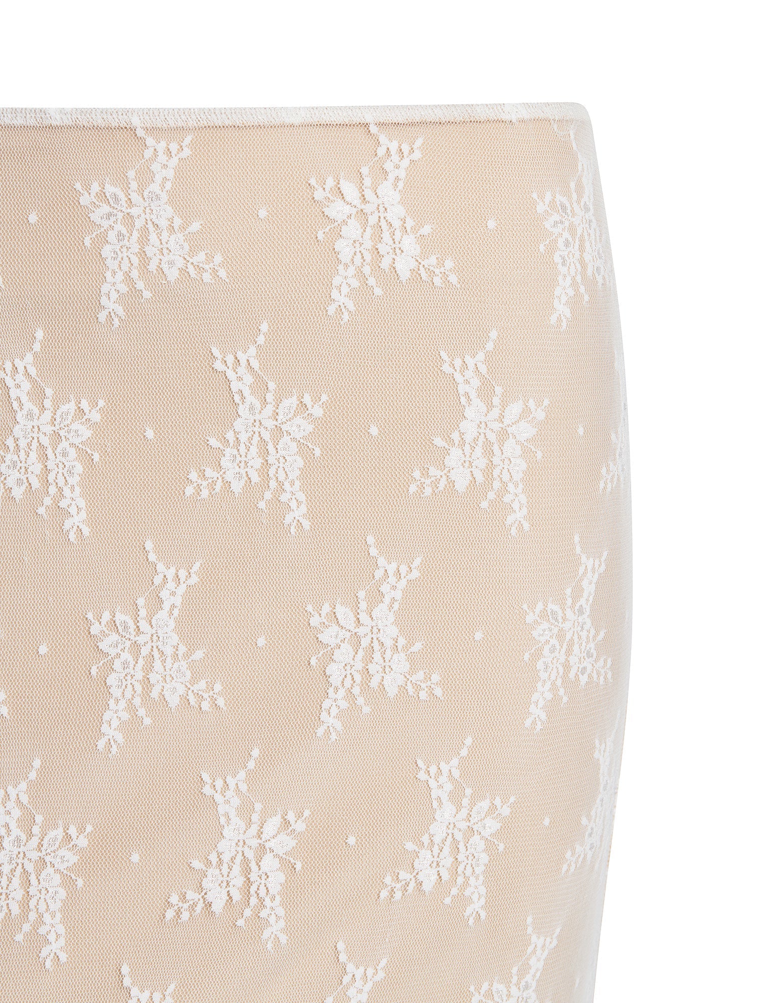 Elegancki póęprzezroczysty top ze spódnicą
