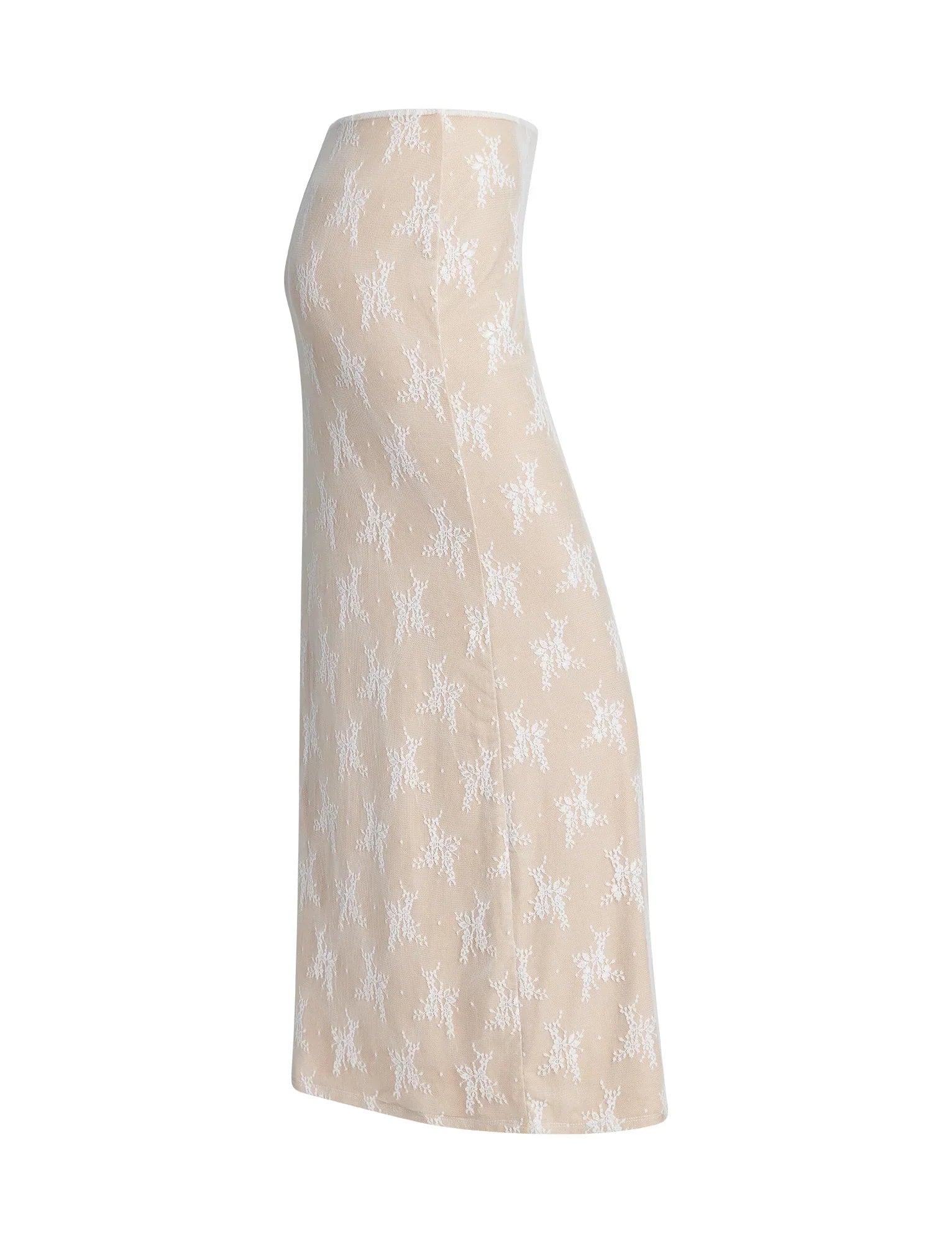Elegancki póęprzezroczysty top ze spódnicą