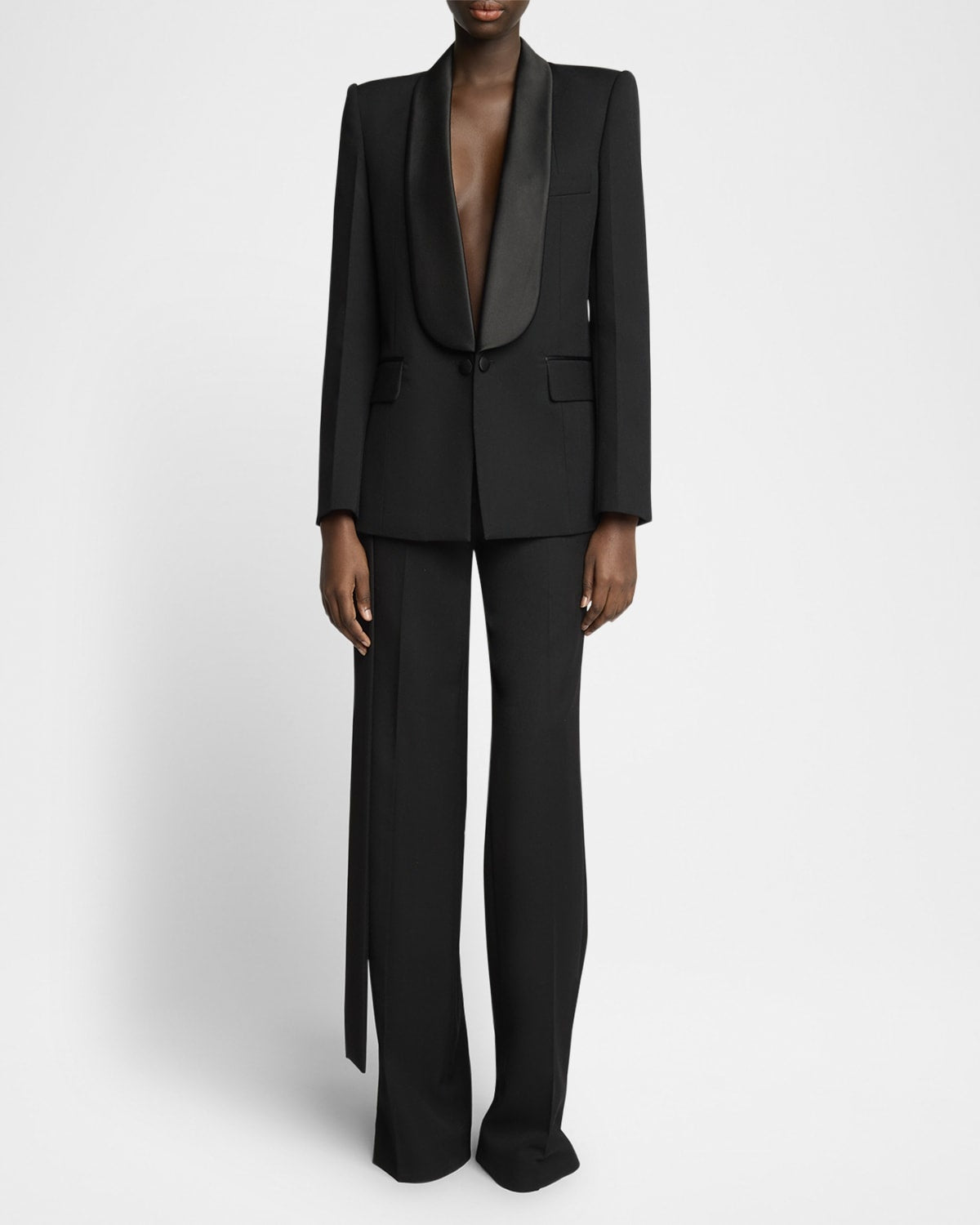 Marynarka smokingowa z kołnierzem szalowym w kolorze czarnym