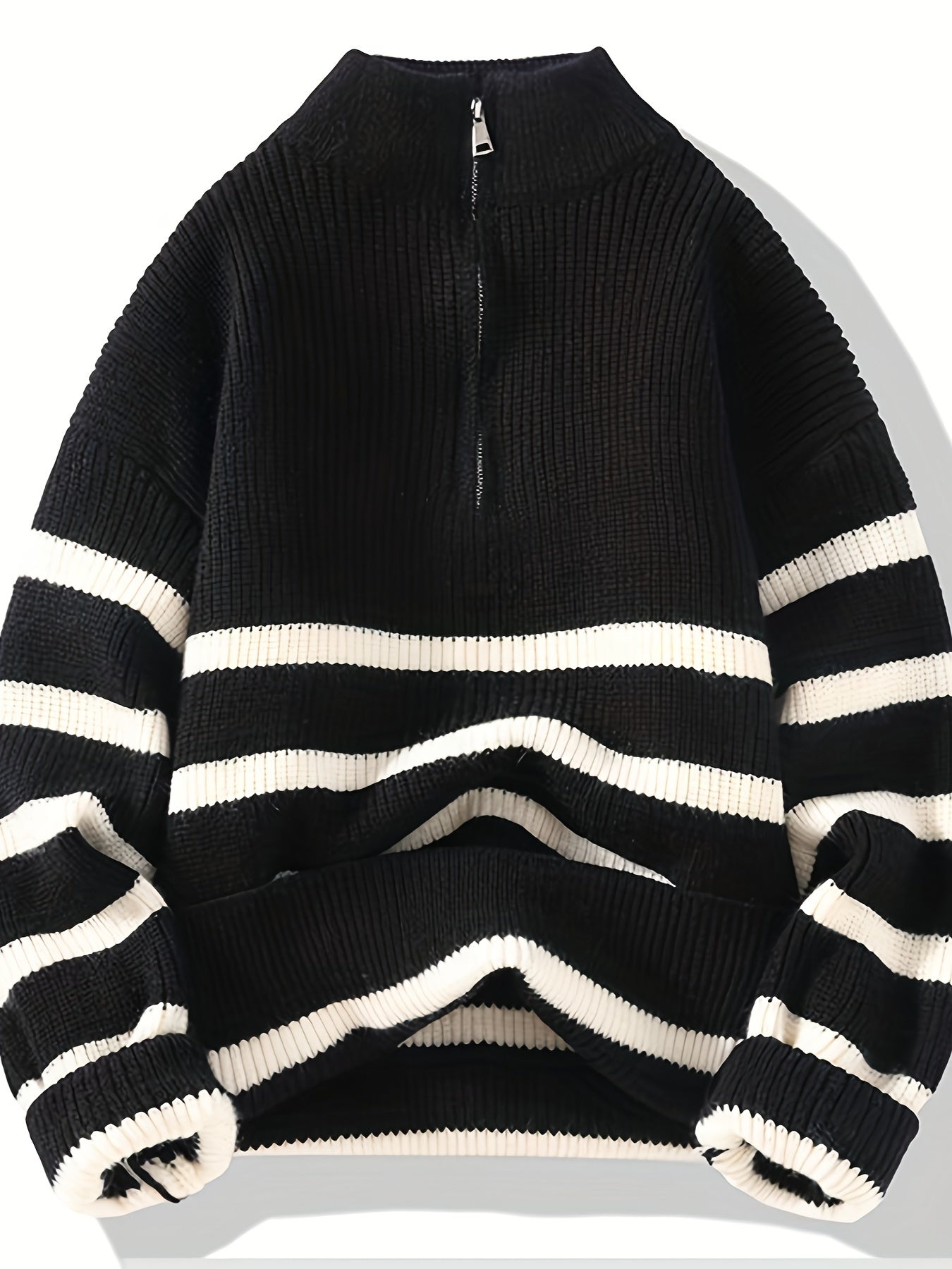Dzianinowy sweter w paski