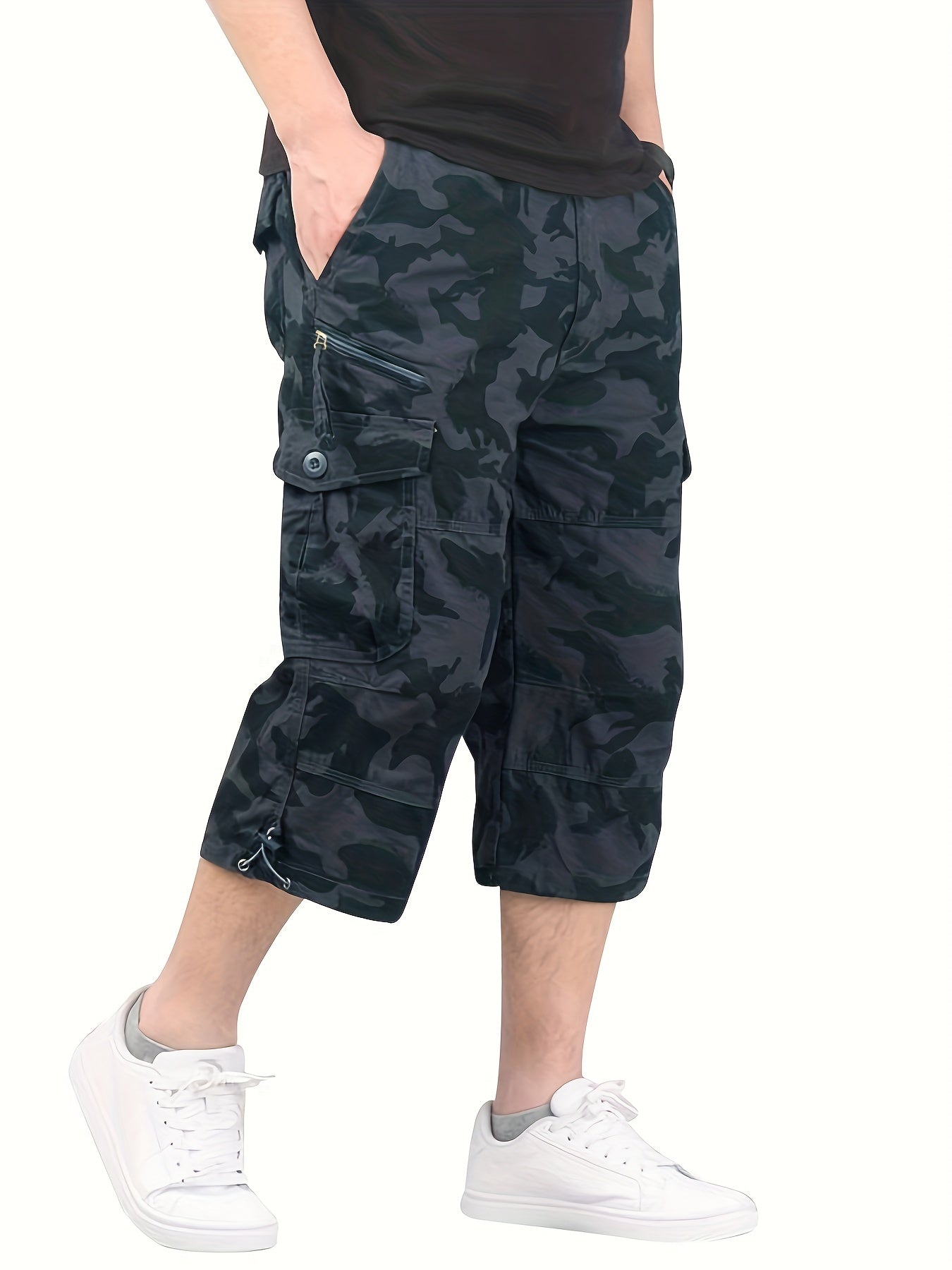 Mêskie szorty capri typu cargo w stylu ulicznym