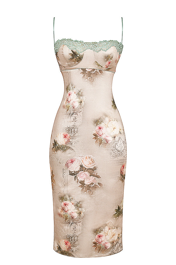 Sukienka midi w stylu vintage w kwiaty