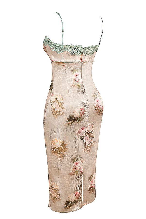 Sukienka midi w stylu vintage w kwiaty